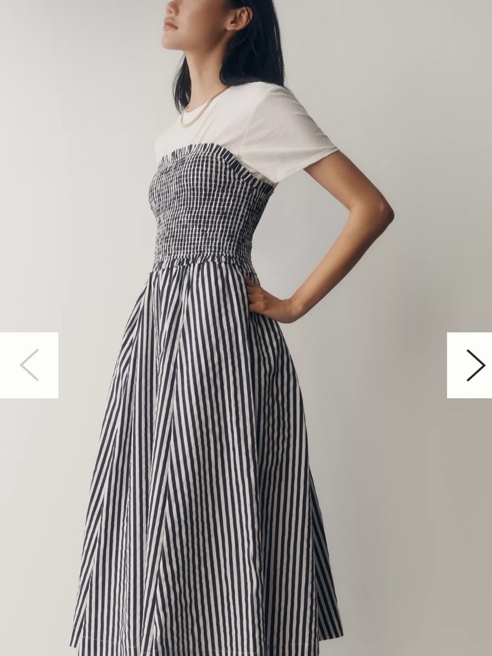 Maeve 100% Cotton Twofer Fit & Flare Dress